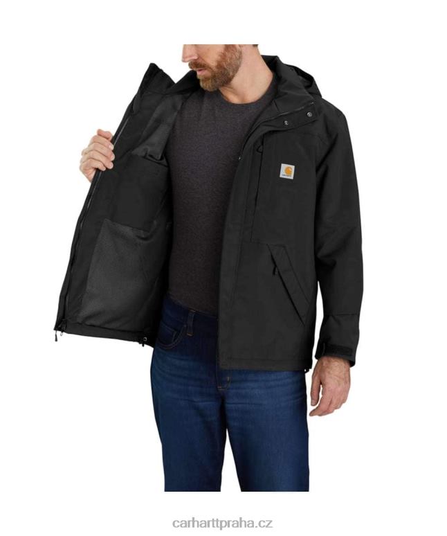 muži Bouřka obránce volného střihu těžké bundy Carhartt 8BL8V29 Černá