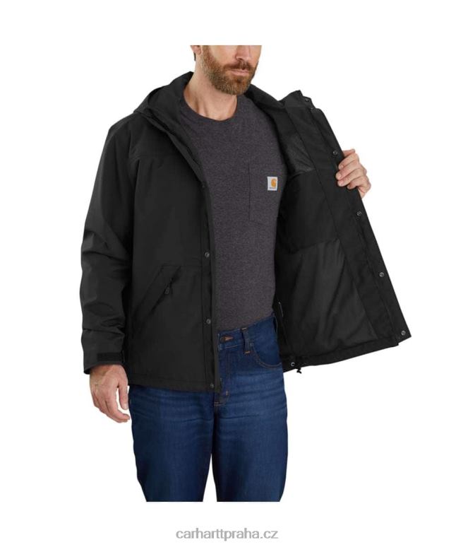 muži Bouřka obránce volného střihu těžké bundy Carhartt 8BL8V29 Černá