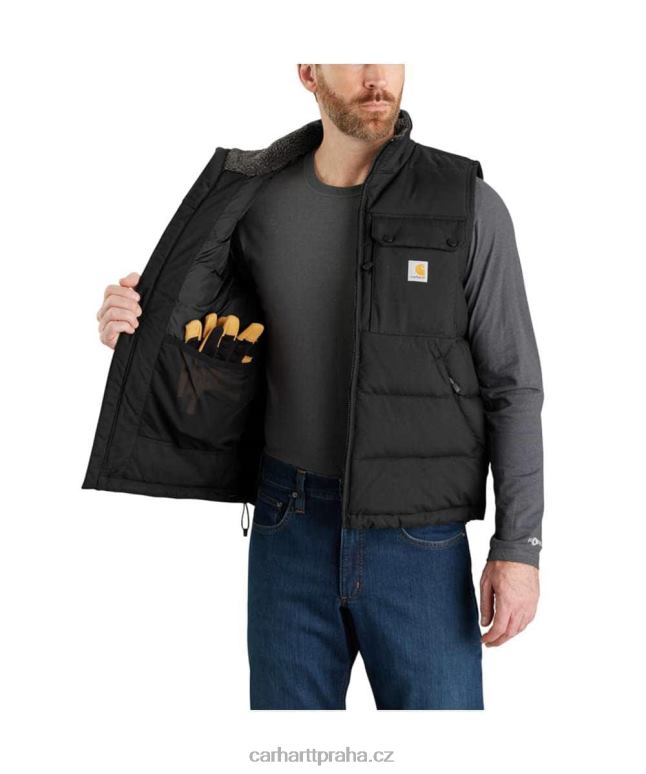 muži Carhartt montana zateplená vesta volného střihu8BL8V103 Černá
