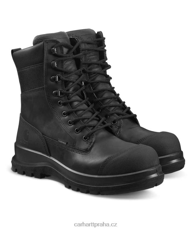 muži Detroit robustní flex voděodolná s3 8palcová bezpečnostní bota Carhartt 8BL8V162 Černá