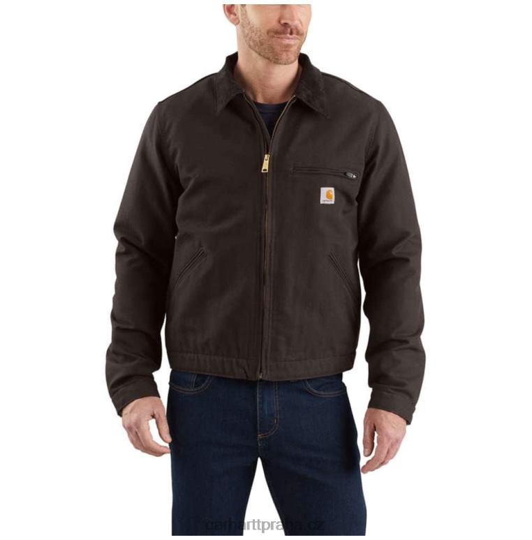 muži Detroitská bunda s kachní dekou uvolněného střihu Carhartt 8BL8V17 Černá