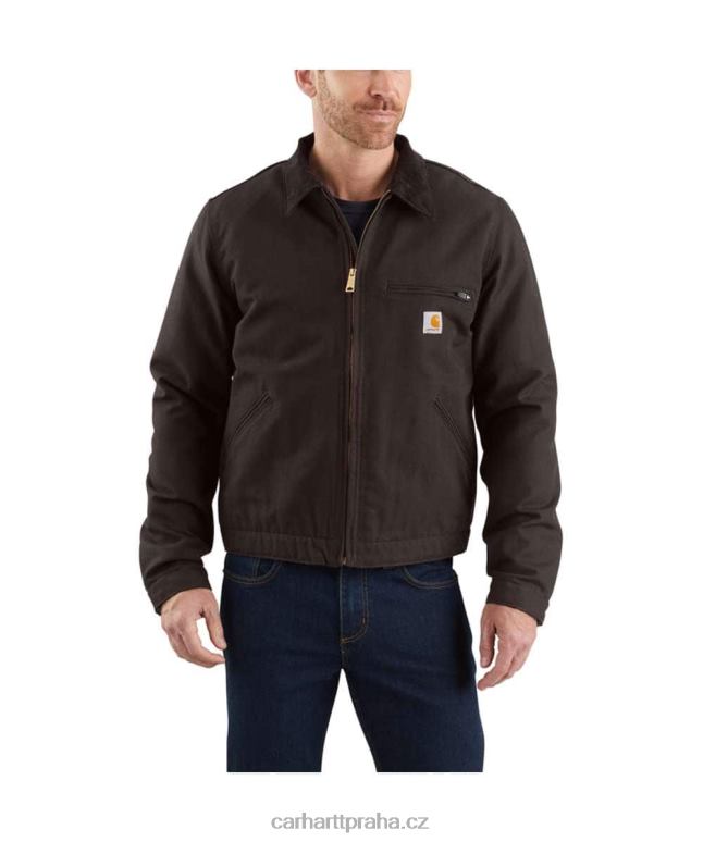 muži Detroitská bunda s kachní dekou uvolněného střihu Carhartt 8BL8V17 Černá