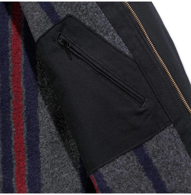 muži Detroitská bunda s kachní dekou uvolněného střihu Carhartt 8BL8V17 Černá