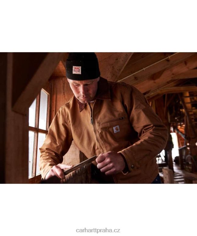 muži Detroitská bunda s kachní dekou uvolněného střihu Carhartt 8BL8V17 Černá