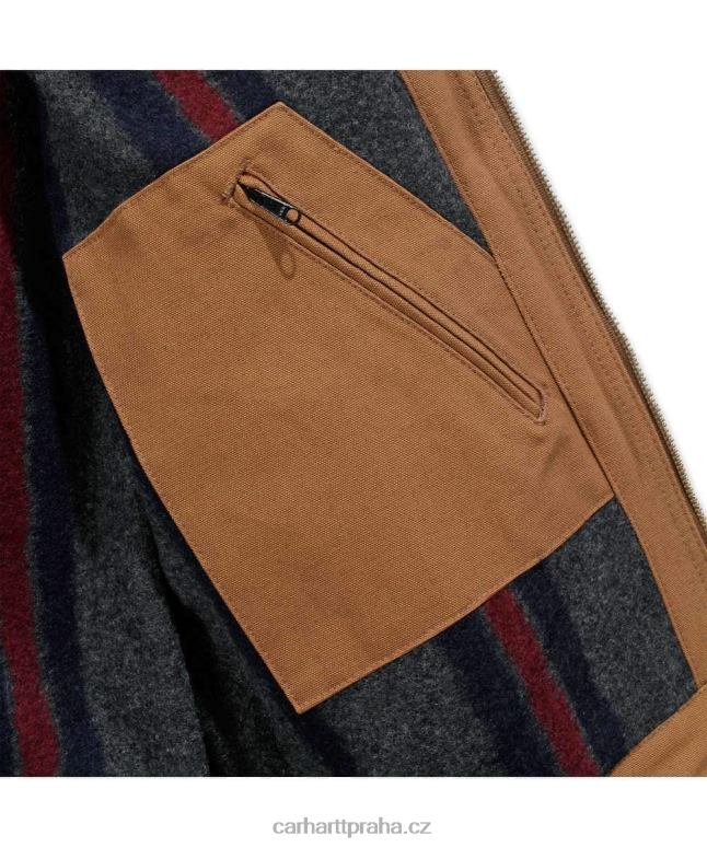 muži Detroitská bunda s kachní dekou uvolněného střihu Carhartt 8BL8V17 Černá