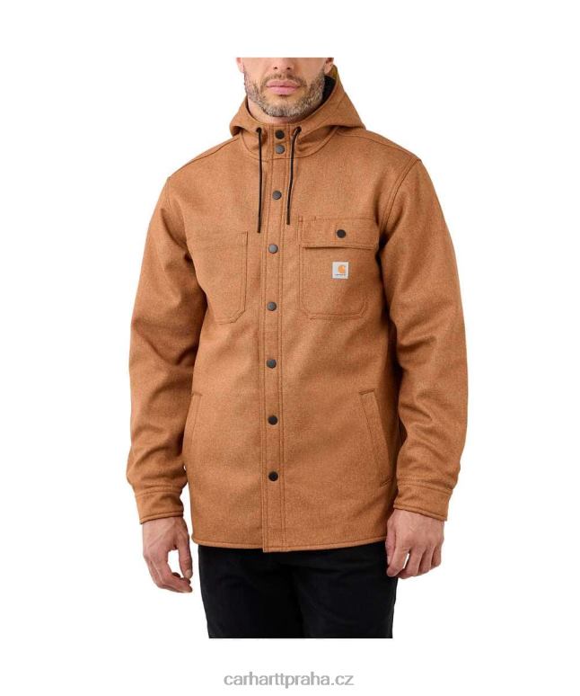 muži Dešťový chránič uvolněný střih těžké košile s kapucí jac Carhartt 8BL8V25 černý vřes