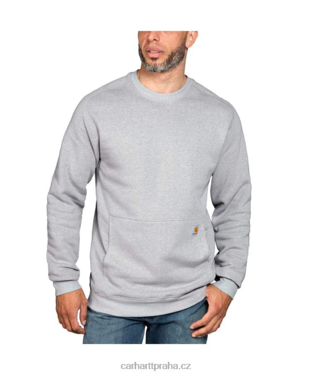 muži Force uvolněný střih lehká mikina s crewneck Carhartt 8BL8V44 asfaltový vřes