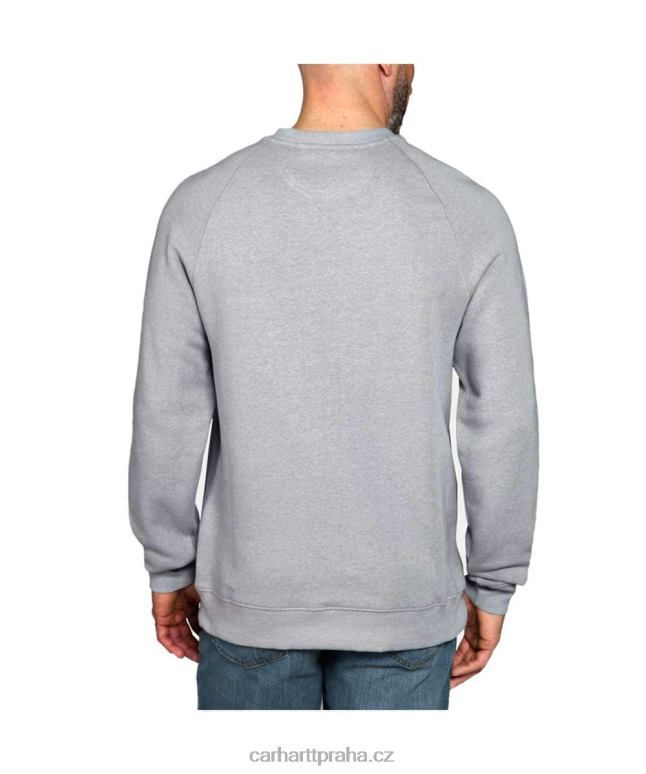 muži Force uvolněný střih lehká mikina s crewneck Carhartt 8BL8V44 asfaltový vřes