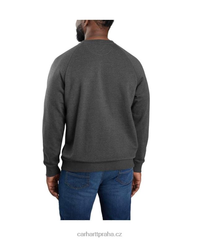 muži Force uvolněný střih lehká mikina s crewneck Carhartt 8BL8V44 asfaltový vřes