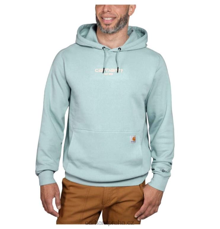 muži Force uvolněný střih lehká mikina s grafickým logem Carhartt 8BL8V43 asfaltový vřes