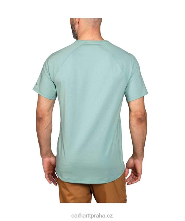 muži Force uvolněný střih středně těžké tričko s krátkým rukávem a kapsou Carhartt 8BL8V125 bazalkový vřes