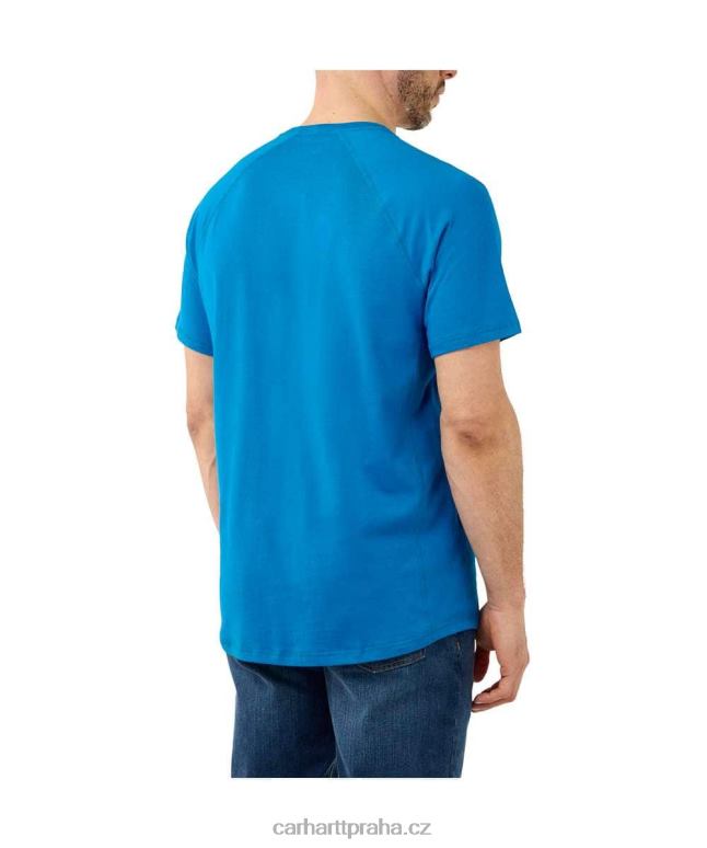 muži Force uvolněný střih středně těžké tričko s krátkým rukávem a kapsou Carhartt 8BL8V125 bazalkový vřes
