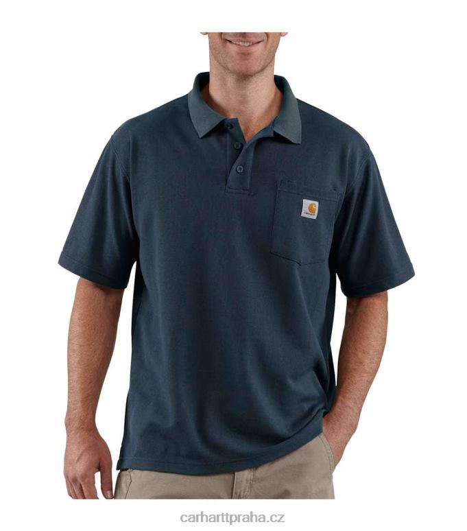 muži Kapesní polo s krátkým rukávem střední hmotnosti volného střihu Carhartt 8BL8V137 Černá