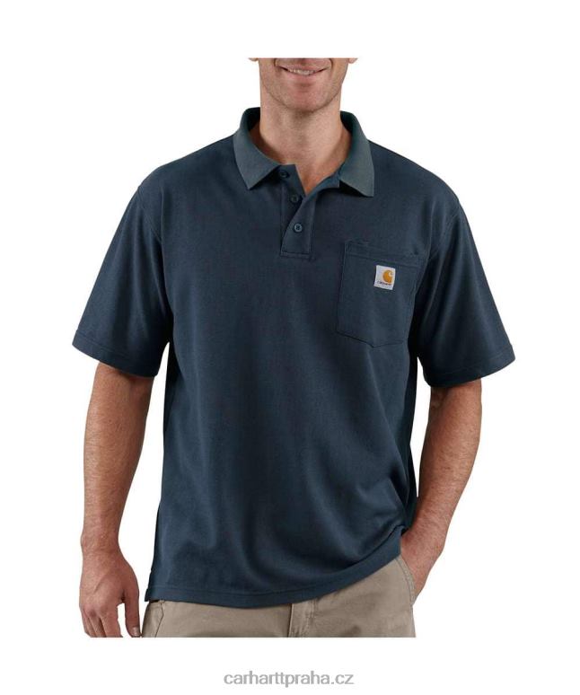 muži Kapesní polo s krátkým rukávem střední hmotnosti volného střihu Carhartt 8BL8V137 Černá