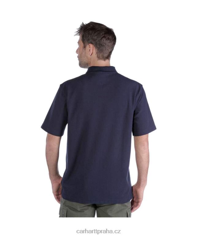 muži Kapesní polo s krátkým rukávem střední hmotnosti volného střihu Carhartt 8BL8V137 Černá