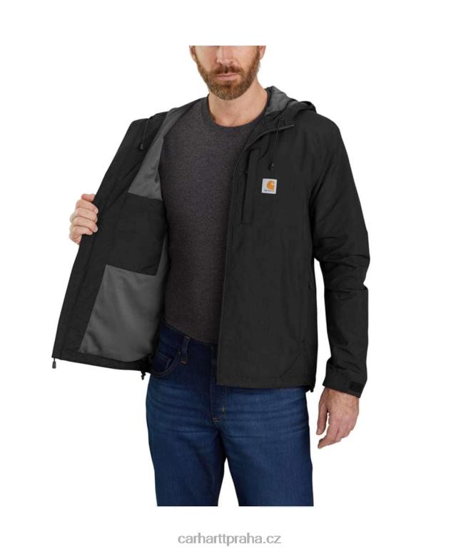 muži Lehká bunda uvolněného střihu proti dešti Carhartt 8BL8V18 Černá