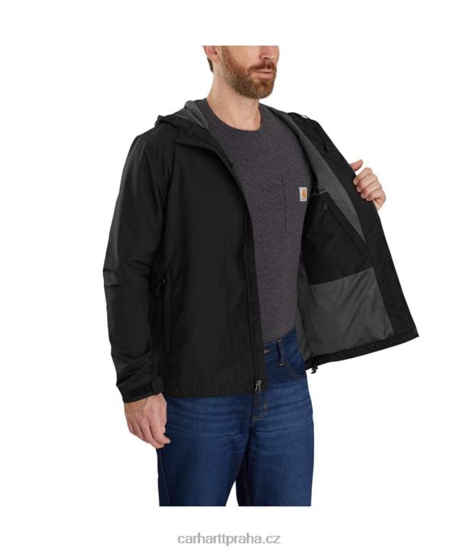 muži Lehká bunda uvolněného střihu proti dešti Carhartt 8BL8V18 Černá