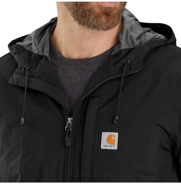 muži Lehká bunda uvolněného střihu proti dešti Carhartt 8BL8V18 Černá