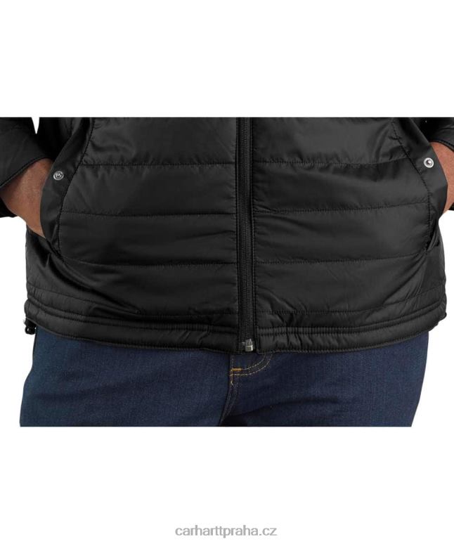 muži Lehká zateplená bunda v uvolněném střihu proti dešti Carhartt 8BL8V22 Černá