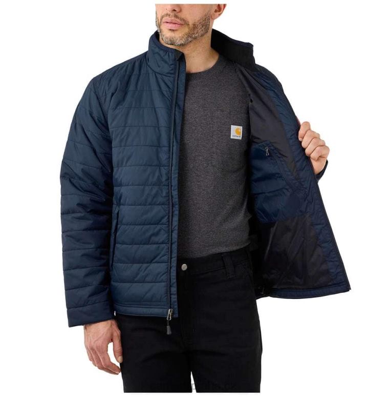 muži Lehká zateplená bunda v uvolněném střihu proti dešti Carhartt 8BL8V22 Černá