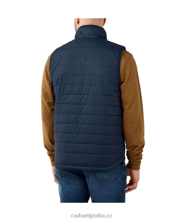 muži Lehká zateplená vesta proti dešti uvolněného střihu Carhartt 8BL8V104 Černá