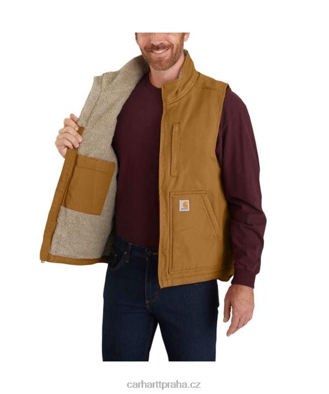 muži Vesta volného střihu sepraná kachní sherpa s výstřihem Carhartt 8BL8V107 Černá