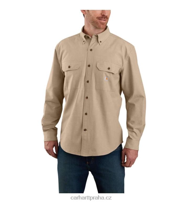 muži Volný střih střední váhy chambray košile s dlouhým rukávem Carhartt 8BL8V108 černá chambray