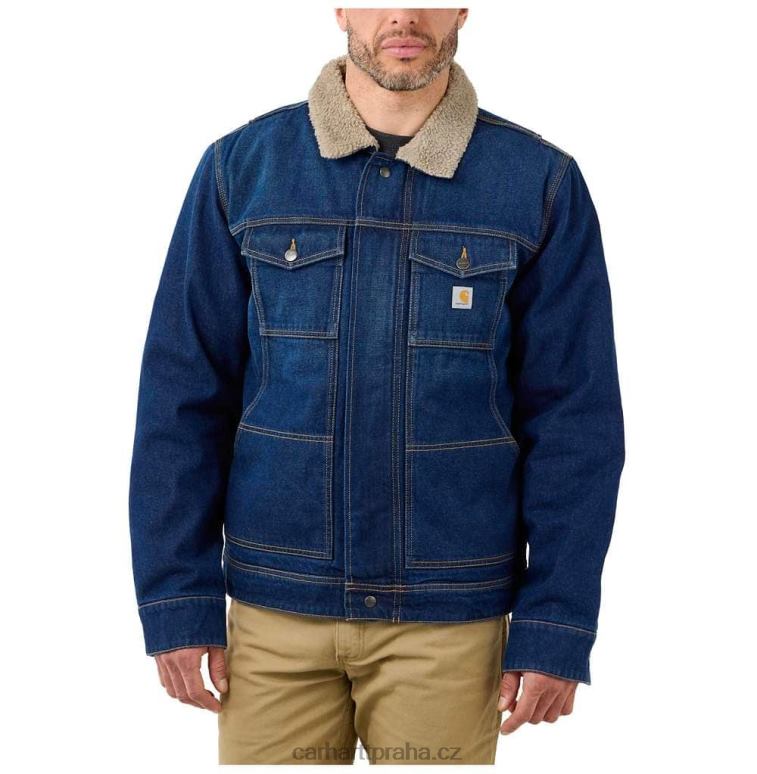 muži džínová bunda s šerpou uvolněného střihu Carhartt 8BL8V24 buk