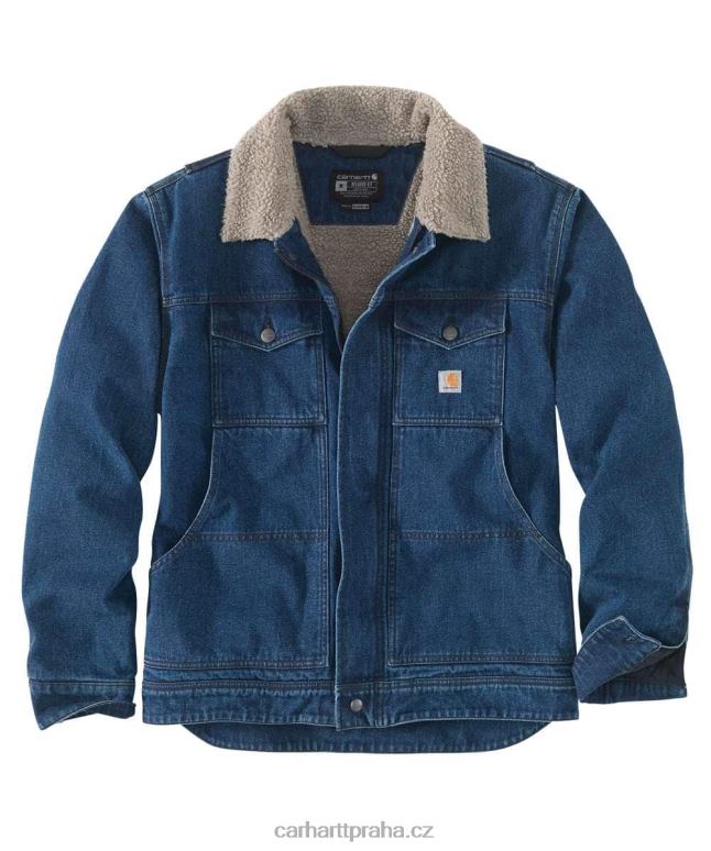 muži džínová bunda s šerpou uvolněného střihu Carhartt 8BL8V24 buk