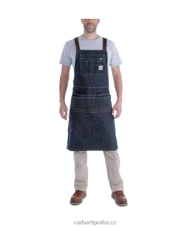 muži džínová zástěra Carhartt 8BL8V153 tmavě modrý hřeben