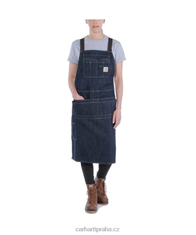 muži džínová zástěra Carhartt 8BL8V153 tmavě modrý hřeben