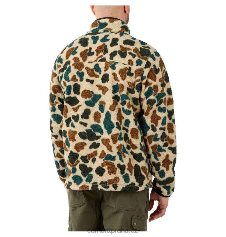 muži fleecový svetr uvolněného střihu Carhartt 8BL8V50 1972 kachní kamufláž