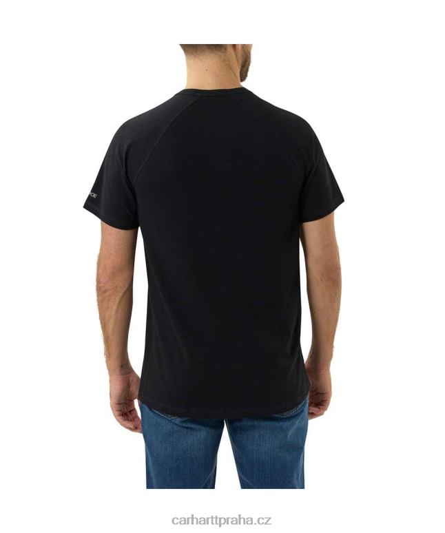 muži force uvolněný střih střední váhy s krátkým rukávem a logem grafické tričko Carhartt 8BL8V133 blankytně modrá