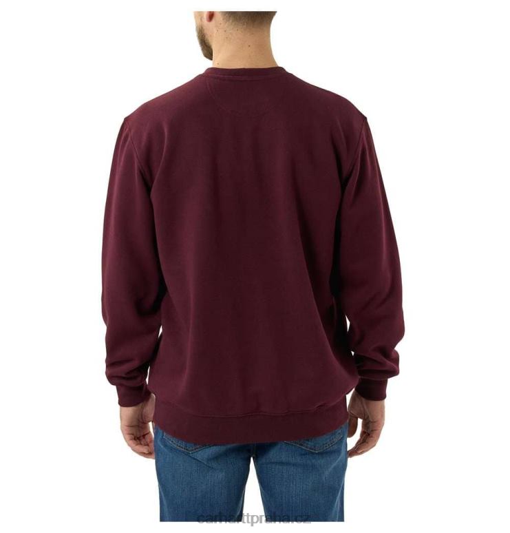 muži mikina s grafickým logem s logem střední váhy s volným střihem Carhartt 8BL8V45 vřesově šedá