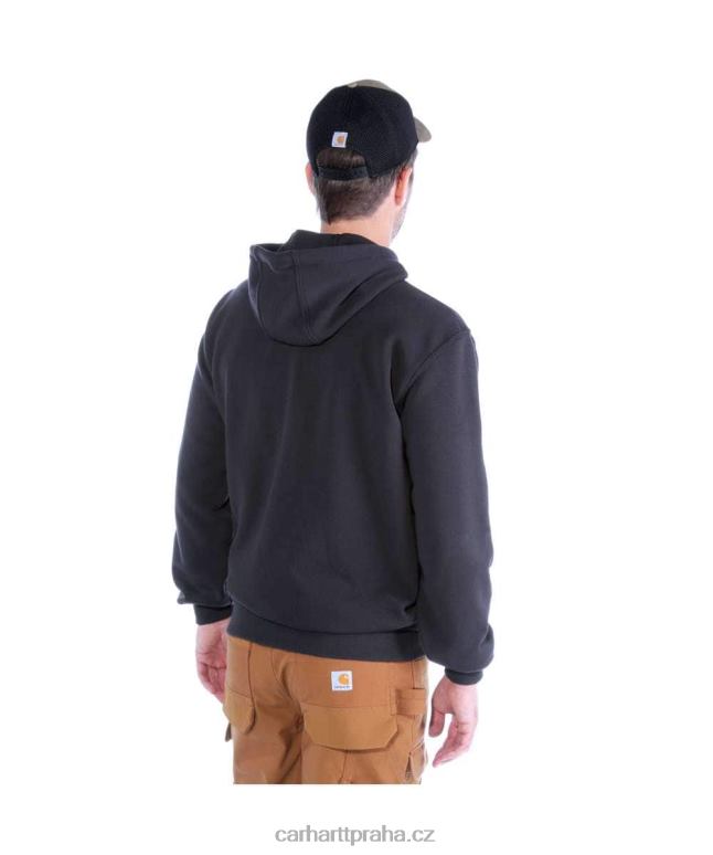 muži mikina s grafickým logem střední váhy volného střihu Carhartt 8BL8V40 Černá