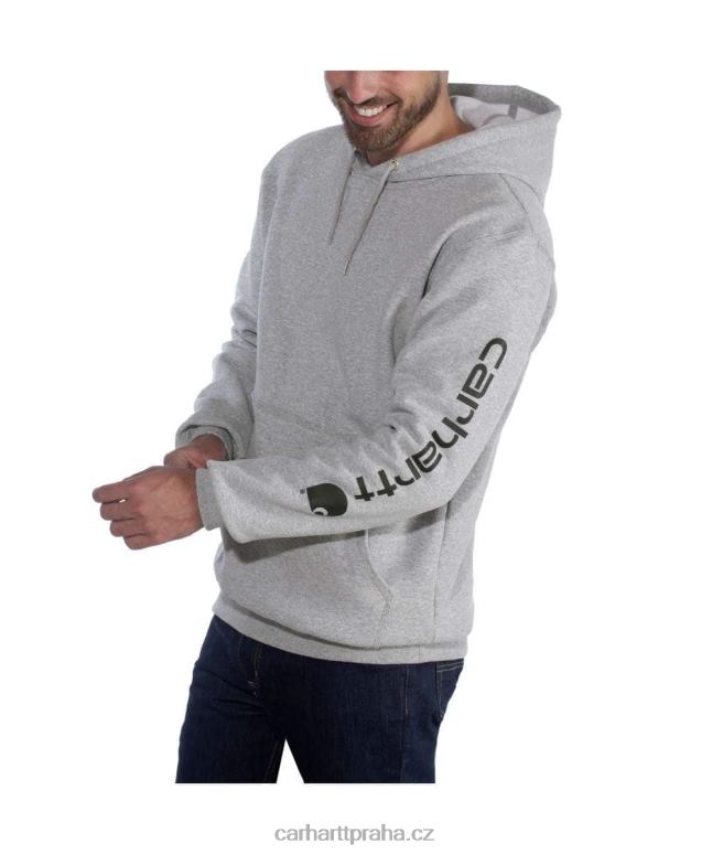 muži mikina s grafickým rukávem s logem střední váhy volného střihu Carhartt 8BL8V38 alpský modrý vřes