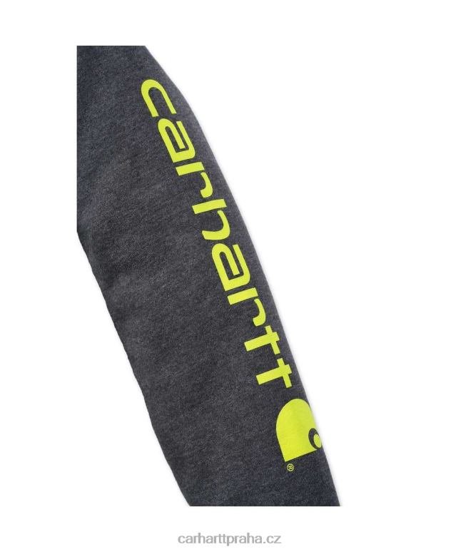 muži mikina s grafickým rukávem s logem střední váhy volného střihu Carhartt 8BL8V38 alpský modrý vřes