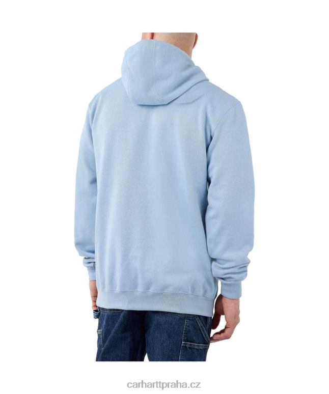 muži mikina s grafickým rukávem s logem střední váhy volného střihu Carhartt 8BL8V38 alpský modrý vřes