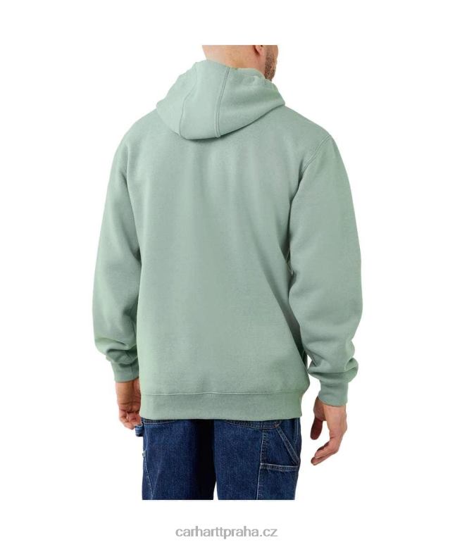 muži mikina s grafickým rukávem s logem střední váhy volného střihu Carhartt 8BL8V38 alpský modrý vřes