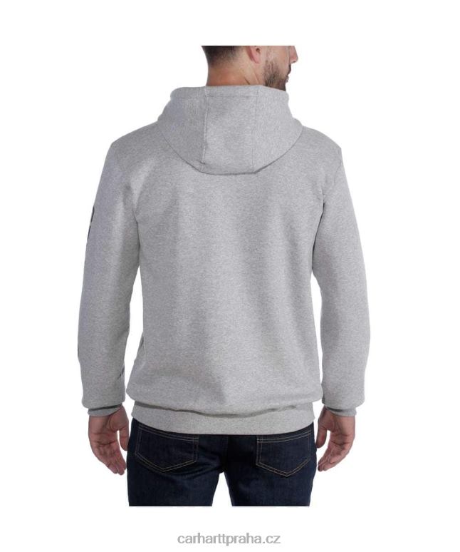 muži mikina s grafickým rukávem s logem střední váhy volného střihu Carhartt 8BL8V38 alpský modrý vřes