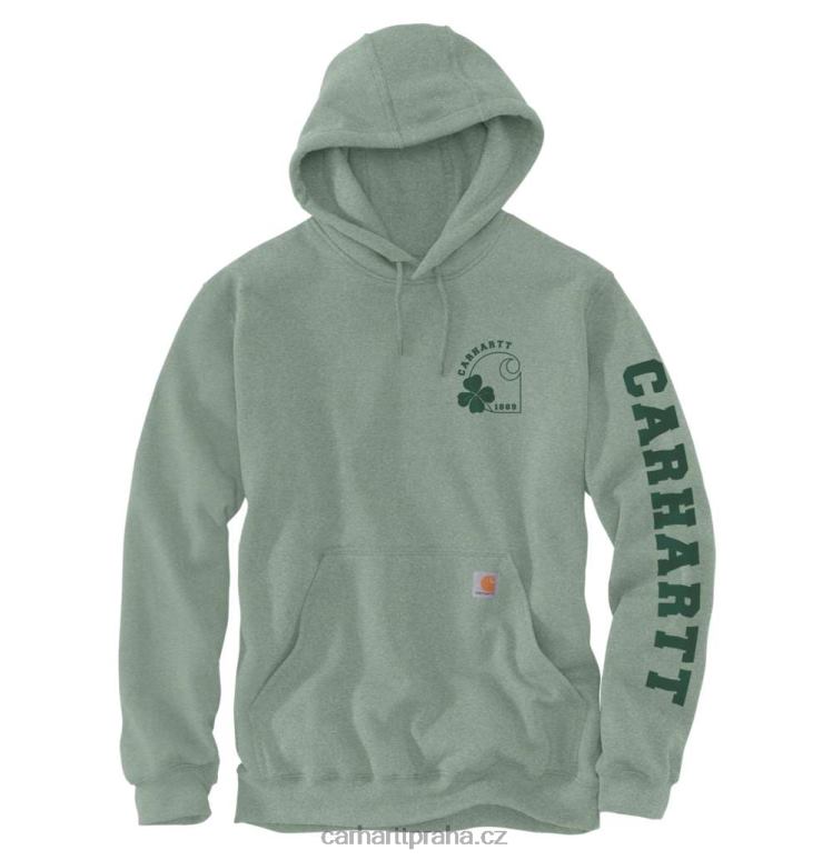 muži mikina s kapucí ve volném střihu střední váhy Carhartt 8BL8V36 uhlíkový vřes
