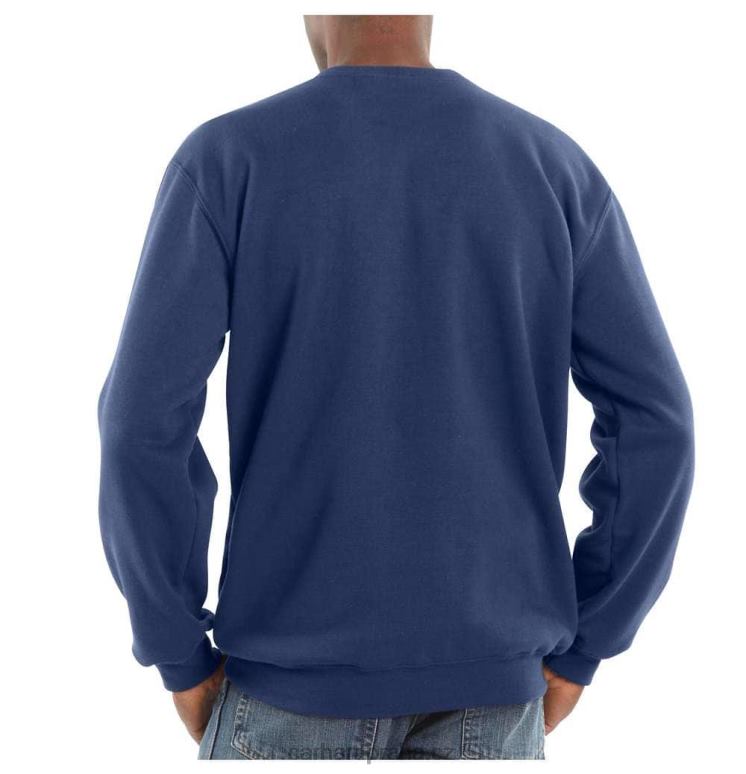 muži mikina s volným střihem střední váhy s výstřihem Carhartt 8BL8V39 Černá