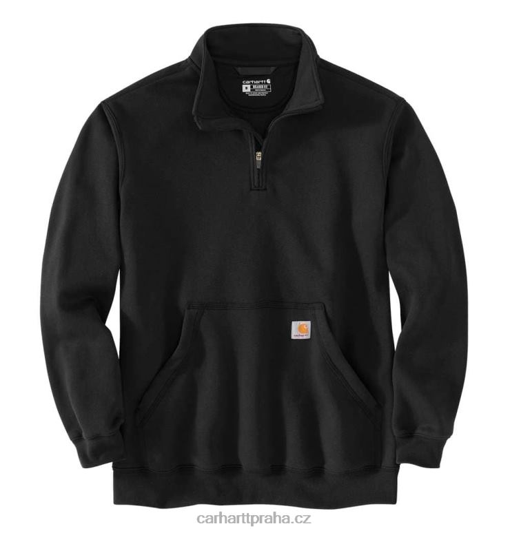 muži mikina s volným střihem střední váhy se zapínáním na zip Carhartt 8BL8V47 Černá
