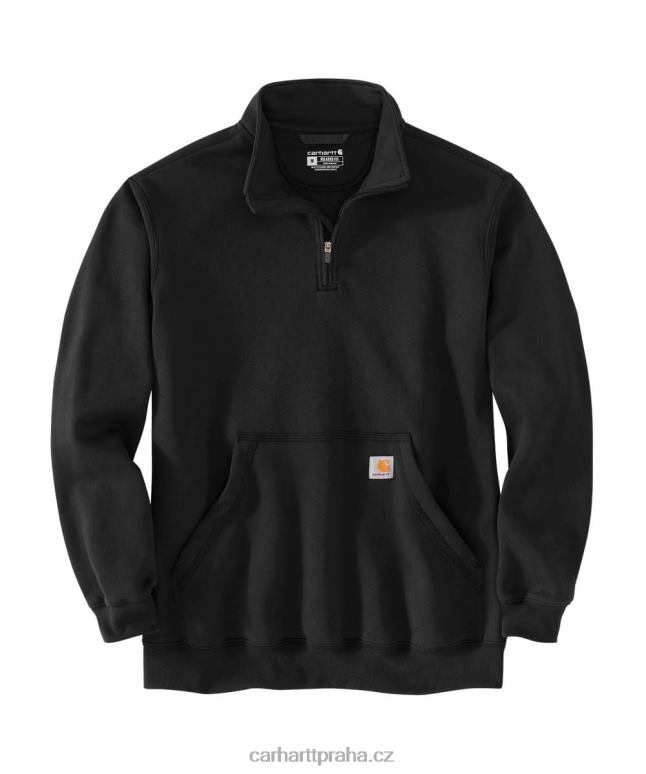 muži mikina s volným střihem střední váhy se zapínáním na zip Carhartt 8BL8V47 Černá