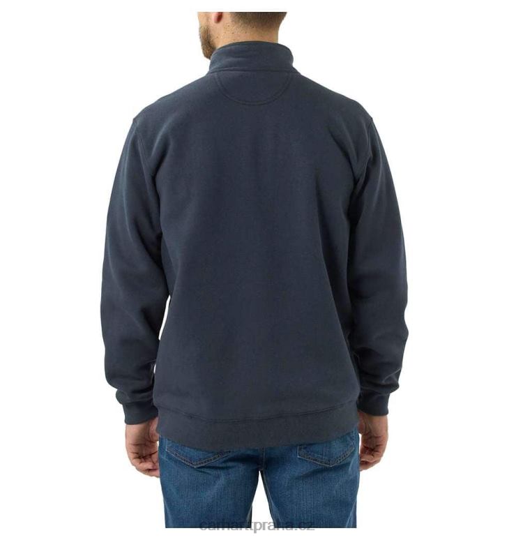 muži mikina s volným střihem střední váhy se zapínáním na zip Carhartt 8BL8V47 Černá