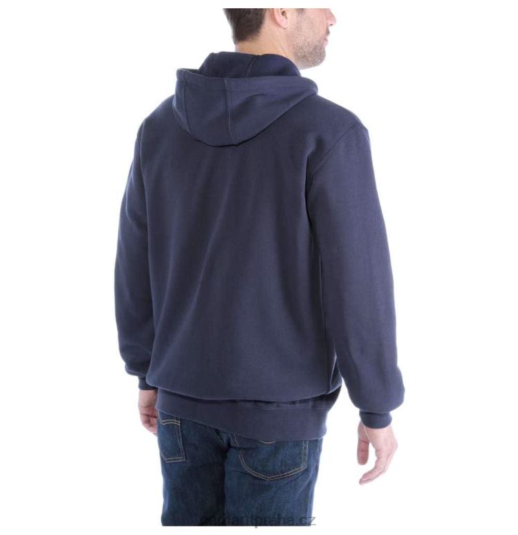 muži mikina střední hmotnosti s celorozepínacím zipem volného střihu Carhartt 8BL8V34 Černá