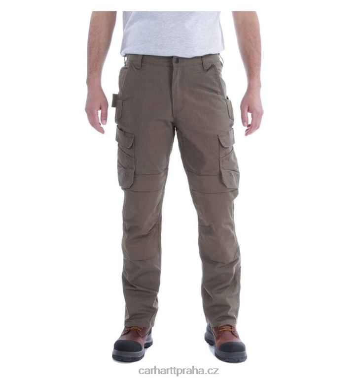 muži ocelové robustní flex uvolněné dvojité přední nákladní pracovní kalhoty Carhartt 8BL8V64 Černá
