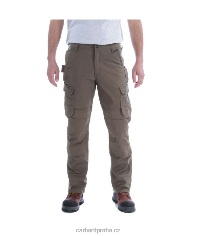 muži ocelové robustní flex uvolněné dvojité přední nákladní pracovní kalhoty Carhartt 8BL8V64 Černá