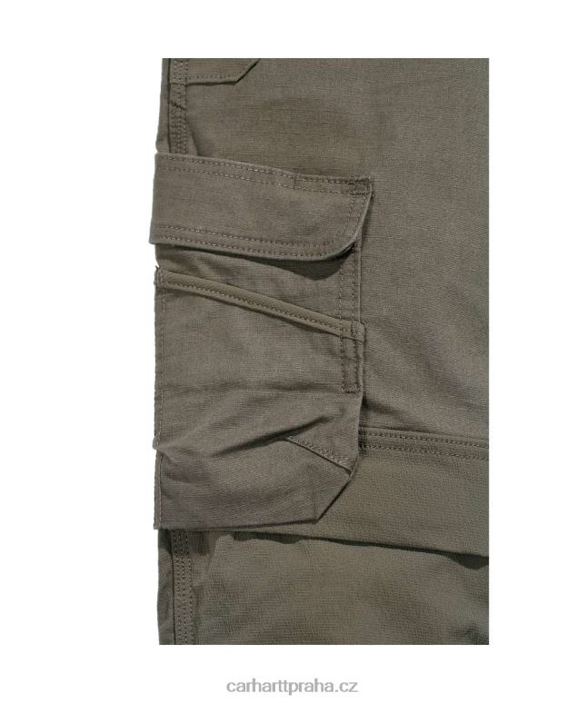 muži ocelové robustní flex uvolněné dvojité přední nákladní pracovní kalhoty Carhartt 8BL8V64 Černá