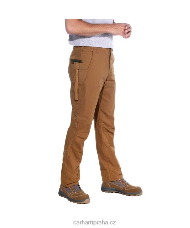 muži ocelové robustní flex uvolněné pracovní kalhoty s dvojitým předním dílem Carhartt 8BL8V57 Černá